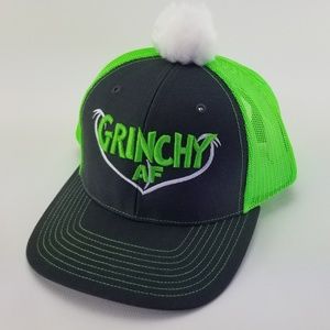 Grinchy Af Christmas hat, holiday hat, xmas, MAD